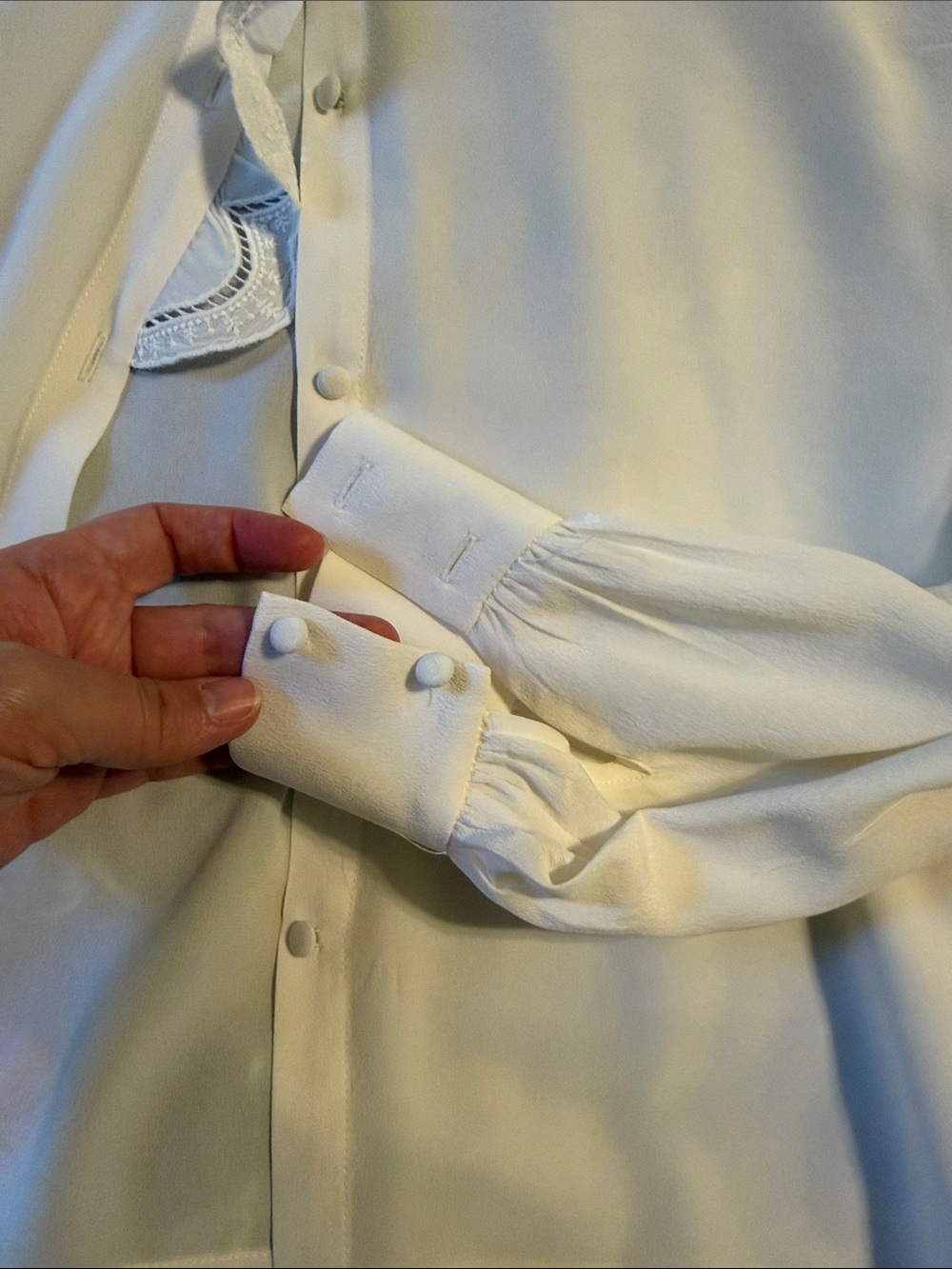 Sezane CHLO SHIRT- Ecru - Picture 5 of 6